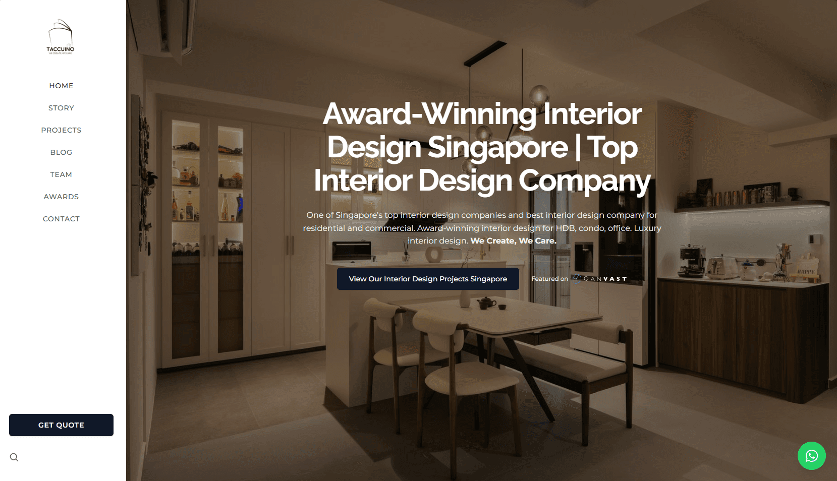 Taccuino Interior desktop website